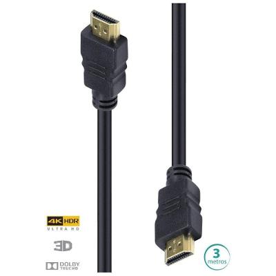 Cabo HDMI 2.0 H20-3 4K com Suporte 3D HDR Canal Ethernet 18 Gbps 3M Vinik