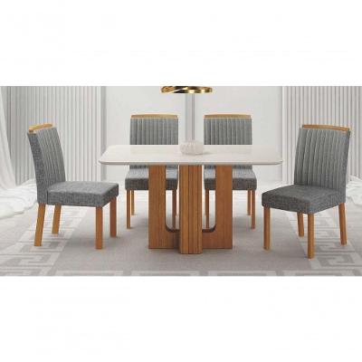 Conjunto Jantar 4 Cadeiras 1,20x80 Izabelle - Arbo Design