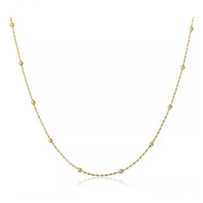 Colar Premium Colchões Corrente com Bolinhas Folheado em Ouro 18K 67CM Dourado Feminino