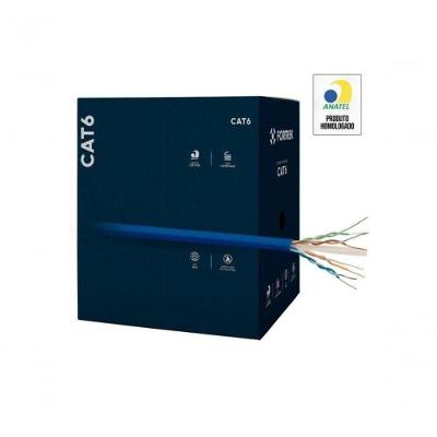 Cabo de Rede CAT6 FK 510C CMX 305M Condutor 100% Cobre Azul Fortrek