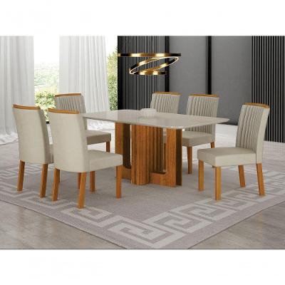 Conjunto Jantar 6 Cadeiras 1,60x090 Izabelle - Arbo Design