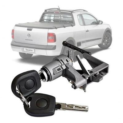 Cilindro com Chave para Tampa de Caçamba Traseira Modelo F103 Saveiro G5 G6 G7 Universal Automotive