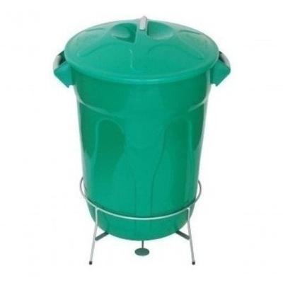 Cesto de Lixo Plastico com Pedal Aço Galvanizado 40 Litros 40L Polipropileno Higipack