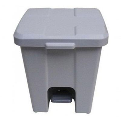 Cesto Quadrado com Pedal P15 15L Polipropileno com Ganchos para Saco de Lixo Branco