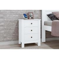 Mesa Cabeceira Maggiore C/ 3 Gavetas Branco - Lopas - 1