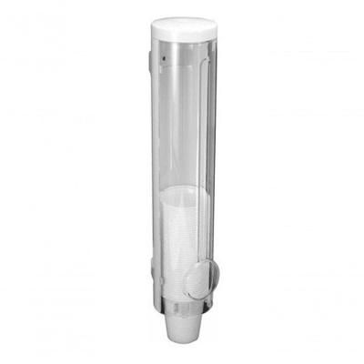 Dispenser Cancun para Copos de Água 180-200ML com Fixação em Parede Branco-Acrílico Higipack