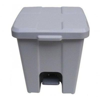 Cesto Quadrado com Pedal 25L Polipropileno Branco Azul para Resíduos Higipack