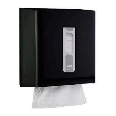 Dispenser para Papel Toalha 1-3D Street em Polipropileno e Poliestireno com Instalação Rápida Preto