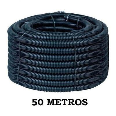 Conduíte Reforçado 1 POLEGADA 50 METROS para Proteção de Cabos com Alta Resistência Mecânica Preto