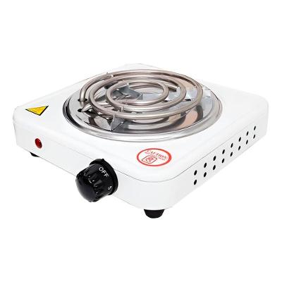 Fogão Elétrico Portátil Fogareiro 110V 1 Boca Camping Controle de Temperatura Branco