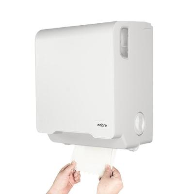 Dispenser Autocortante para Toalha em Bobina Mecânico Nobre Tpc com Visor Lateral Branco Nobre