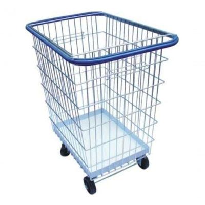 Carrinho para Condomínio G3 com Bandeja 300L e Rodas em PVC Prata Higipack