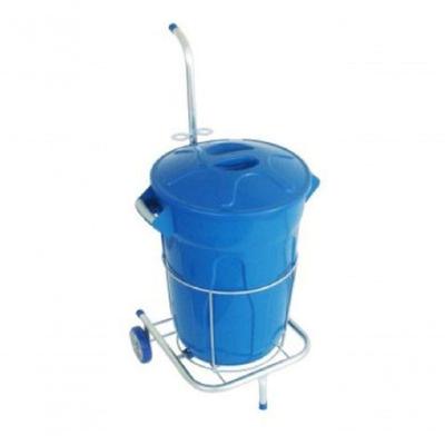 Carrinho Funcional para Limpeza G16 com Balde 60L e Suporte para Rodo Azul Higipack