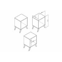 Mesa Cabeceira RT3013 Branco - Movelbento - 2