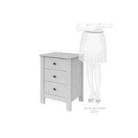 Mesa Cabeceira Maggiore C/ 3 Gavetas Branco - Lopas - 3