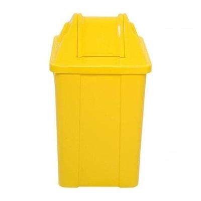 Cesto Quadrado com Tampa vai-vem 100 Litros para Descarte de Resíduos em Ambientes Internos Higipack