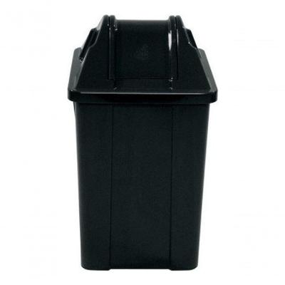 Cesto de Lixo Cesto Quadrado com Tampa Vai e Vem 60 Litros 100L Polipropileno Preto
