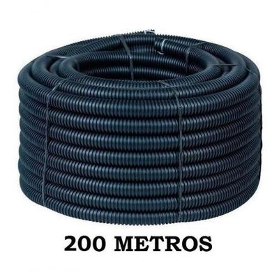 Conduíte Corrugado Reforçado 3-4 200 Metros 4 Rolos para Cabos Elétricos e Comunicação
