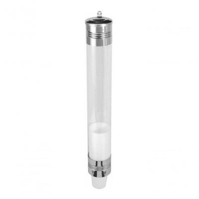 Dispenser para Copos Descartáveis A14 em Aço Inox e Acrílico para Água 180-200ML Inox Higipack