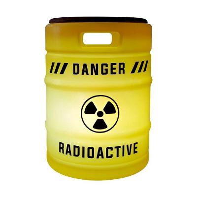 Banco com Luminária Radioactive Amarelo Tpc com Função Abajur e Design Moderno Iluminado Amarelo