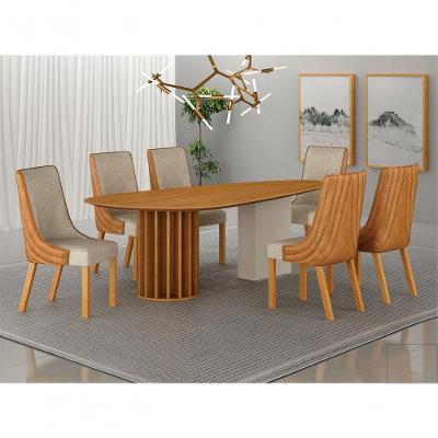 Conjunto Jantar 6 Cadeiras Maciça 2x1 Pilar - Arbo Design