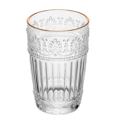 Copo Mauve Com Fio De Ouro 350ml De Cristal Ecológico Wolff