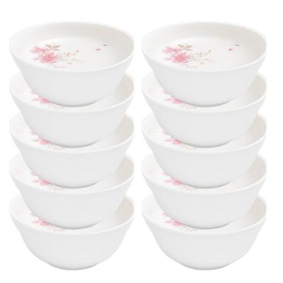 Jogo 10 Bowl Tigela Cumbuca Caldos Sobremesas Flowers Bord Vidro 400ml Em Casa Tem