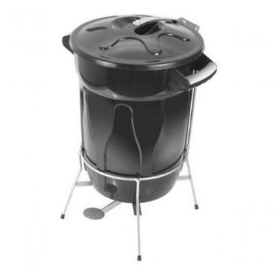 Cesto de Lixo Plástico com Pedal Cesto de Pedal 40 Litros Polipropileno Branco Preto Higipack