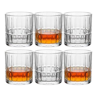 Jogo 6 Copo De Whisky Vidro Baixo Rocks Cristalle Drink Uisque Negroni Lapidado Haüskraft 310ml