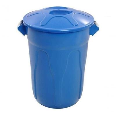 Cesto de Lixo Tipo Balde 100L Plástico com Tampa Removível Preto