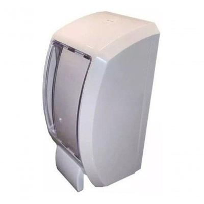 Dispenser para Álcool em Gel Saboneteira Elite ABS JSN Reservatório 1000ML Visor Transparente Branco