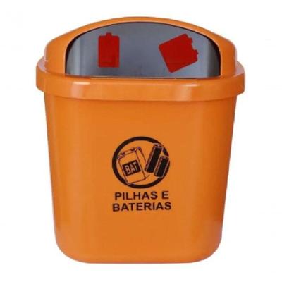 Cesto para Descarte de Pilhas e Baterias ST3P com Capacidade de 40L para Coleta Higipack