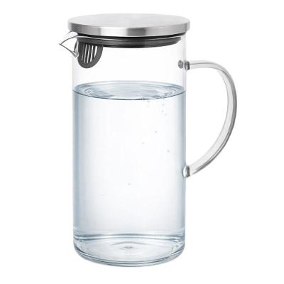 Jarra De Vidro Borossilicato Com Tampa De Inox Mirage Transparente Resistente Haüskraft 1l
