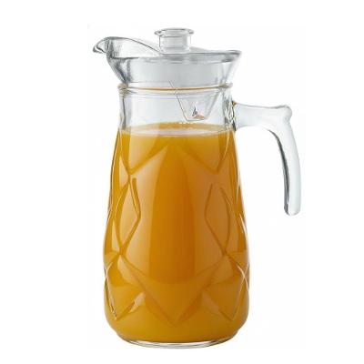 Jarra De Vidro Para Suco água Com Tampa Acrílico Transparente Bruxelas 1,8l Em Casa Tem