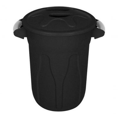 Cesto Plástico para Lixo 40L em Polipropileno com Alças Ergonômicas Superfície Polida Preto