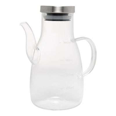 Galheteiro De Vidro Borosilicato Com Tampa De Metal Bold 500ml Wolff