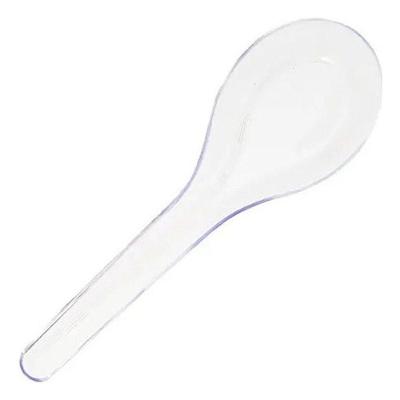 Colher Indiana Descartável 200 Unidades em Plástico para Mesa Posta Marrom Preto Cristal Branco