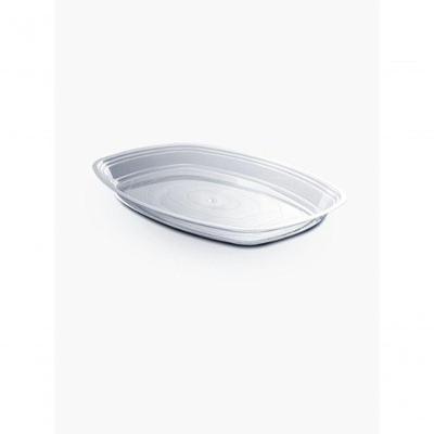 Bandeja B3 para Alimentos em Plástico Leve Prata Kit com 10 Unidades Higipack