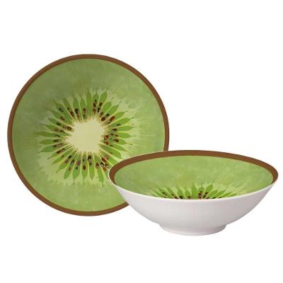 Bowl Tigela Cumbuca De Cerâmica 300ml Kiwi Frutas Tropicais Alleanza