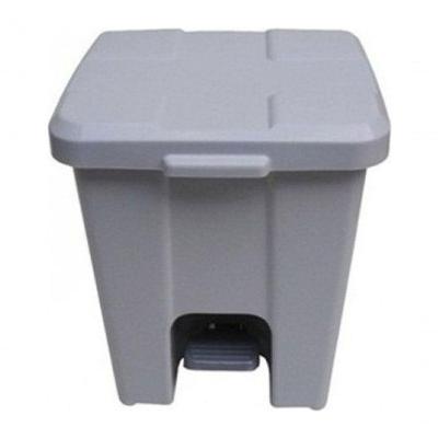 Cesto de Lixo Cesto Quadrado com Pedal 25L Polipropileno Branco Higipack