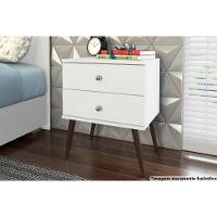 Mesa Cabeceira RT 3032 c/ 2 Gavetas Branco - Movelbento - 1