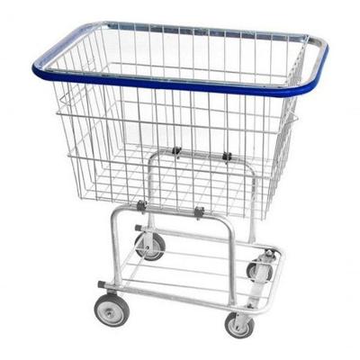 Carrinho para Condomínio Carrinho de Compras para Condomínio 140 Litros Transporte de Itens Prata