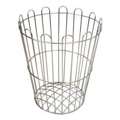 Cesto Aramado 20 Litros Redondo para Organização em Aço Carbono SAE 1020 Galvanizado Prata Higipack
