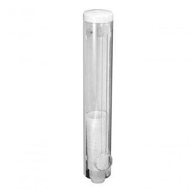 Dispenser Cancun para Copos de Café 50ML em ABS Cristal com Fixação na Parede branco-acrílico