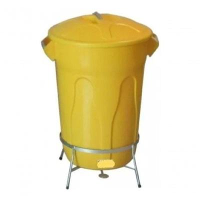 Cesto de Lixo Cesto de Pedal com Armação 40 Litros (E8a) 40L Polipropileno Estrutura em Aço Higipack
