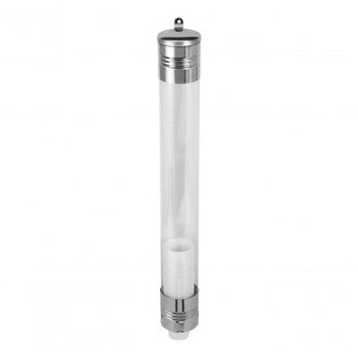Dispenser para Copo de Café A4 Acrílico com Inox Aço Inoxidável AISI 430 Parede Transparente Inox