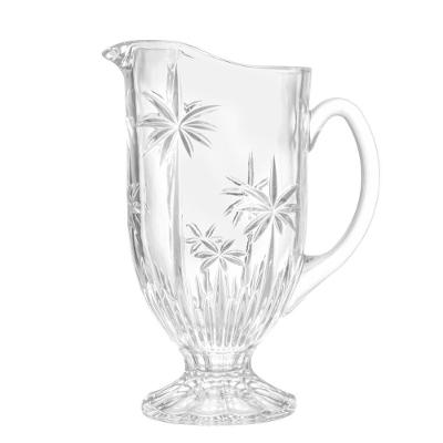 Jarra De Cristal Palm Tree Transparente Para água Suco 1,4 Litros Wolff