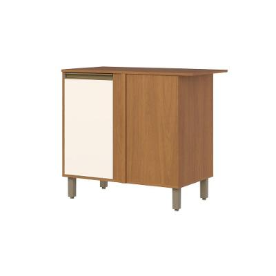 Balcão Canto Reto 01 Porta Com Tampo Venaly C588 Fendi Ii - Henn