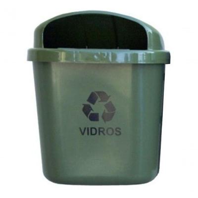 Cesto para Coleta Seletiva Cesto Individual 40 l para Poste Ou Parede Preto Higipack