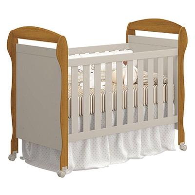 Quarto De Bebê 3 Portas Com Cômoda Com Porta Flip E Berço Americano Danny Areia Savana Acetinado - Reller